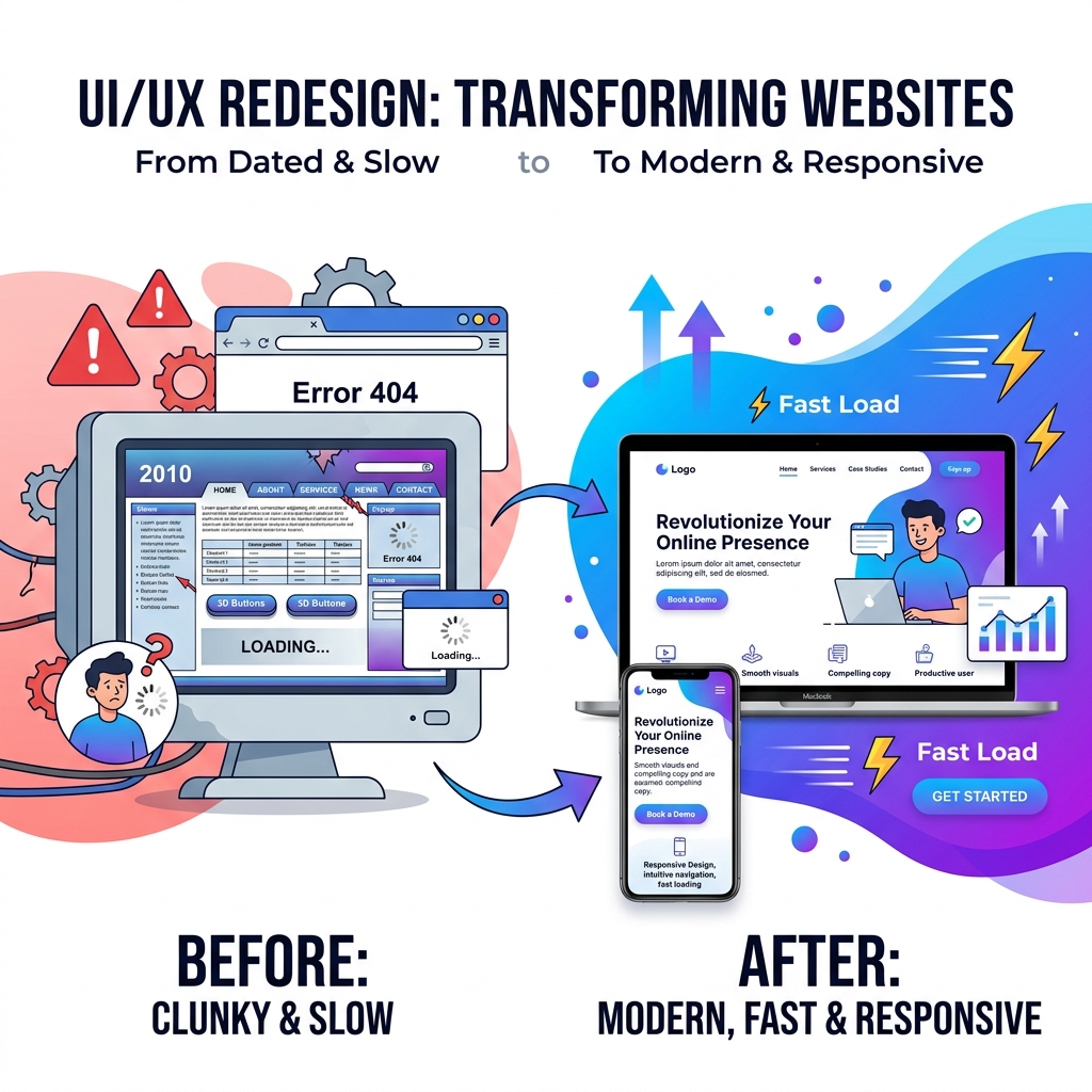 Before After Redesign Website