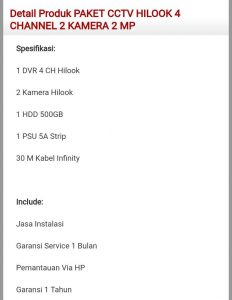 Harga Kamera CCTV Pekanbaru